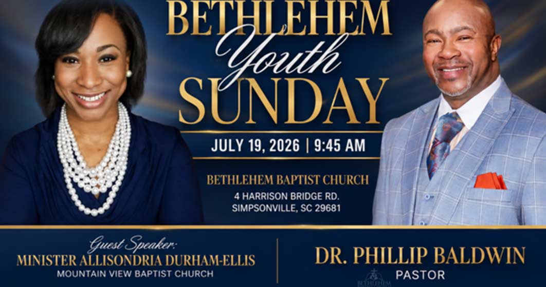 Youth Sunday advertisement. click for details